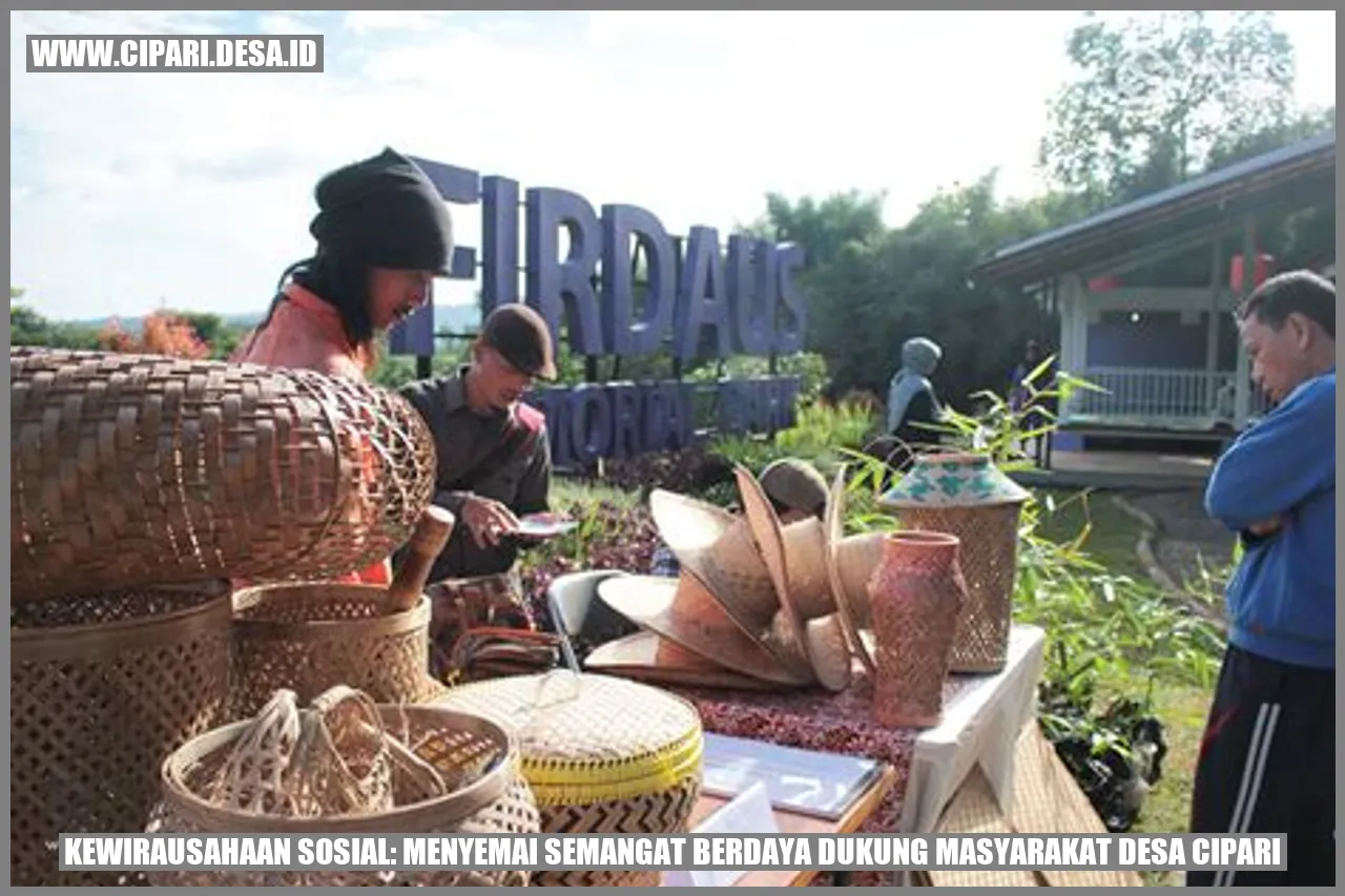 Kewirausahaan Sosial: Menyemai Semangat Berdaya Dukung Masyarakat Desa Cipari