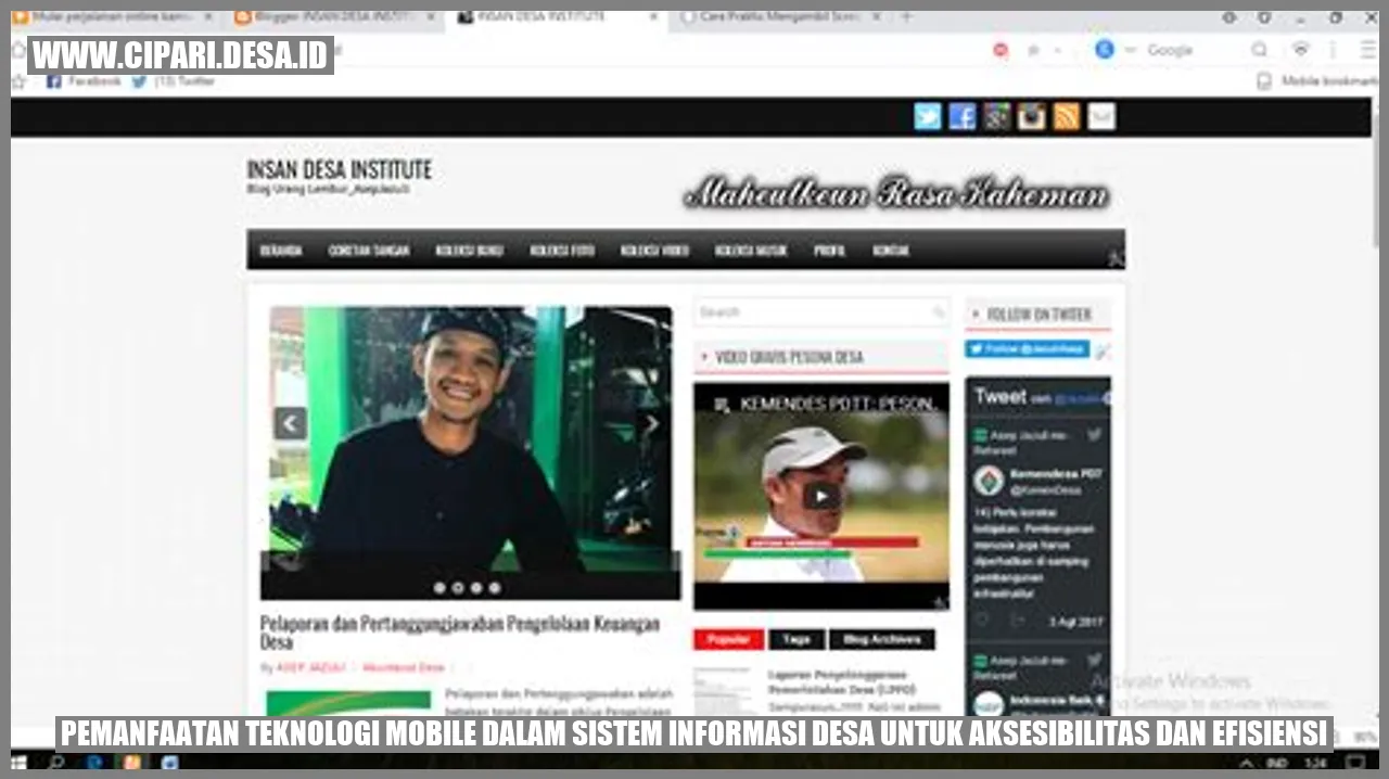 Pemanfaatan Teknologi Mobile dalam Sistem Informasi Desa untuk Aksesibilitas dan Efisiensi